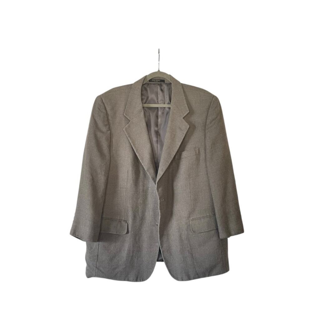 Versini Blazer Gray Single Breasted Notch Lapel Size 44